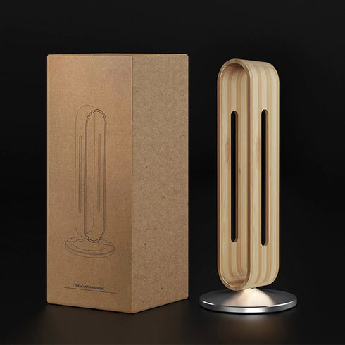 Suporte para Headphone em Alumínio e Madeira Natural